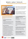 Die erste Seite des Informationsblattes zum Thema Wahr oder falsch