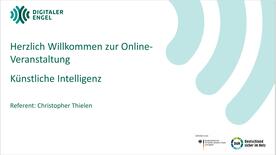 Deckblatt der Pr&auml;sentation zum Thema "K&uuml;nstliche Intelligenz"