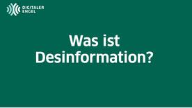 Screenshot aus der Pr&auml;sentation mit der Frage "Was ist Desinformation"