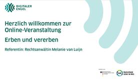 Die Titelseite von der Pr&auml;sentation Erben und Vererben