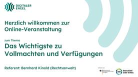Pr&auml;sentationsfolie Begr&uuml;&szlig;ung