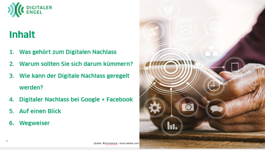 Inhalts&uuml;bersicht des Online-Vortrags "Digitaler Nachlass"