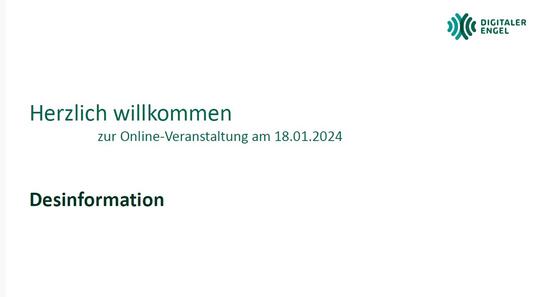Bildschirmfoto von der Pr&auml;sentation mit dem Titel der Veranstaltung