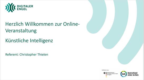 Deckblatt der Pr&auml;sentation zum Thema "K&uuml;nstliche Intelligenz"